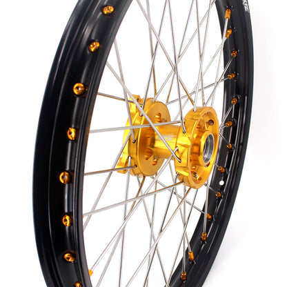 KKE 21 & 18 Enduro Rims for Suzuki RMZ250 2007-2022 RMZ450 2005 Gold Nipple - Howling Moto