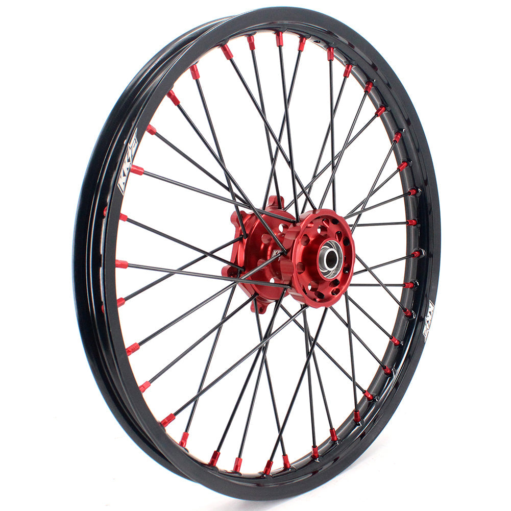 KKE 21 & 19 MX Rims for Suzuki RMZ250 2007-2024 RMZ450 2005-2024 Black Spokes - Howling Moto