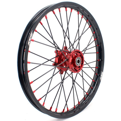 KKE 21 & 19 MX Rims for Suzuki RMZ250 2007-2024 RMZ450 2005-2024 Black Spokes - Howling Moto