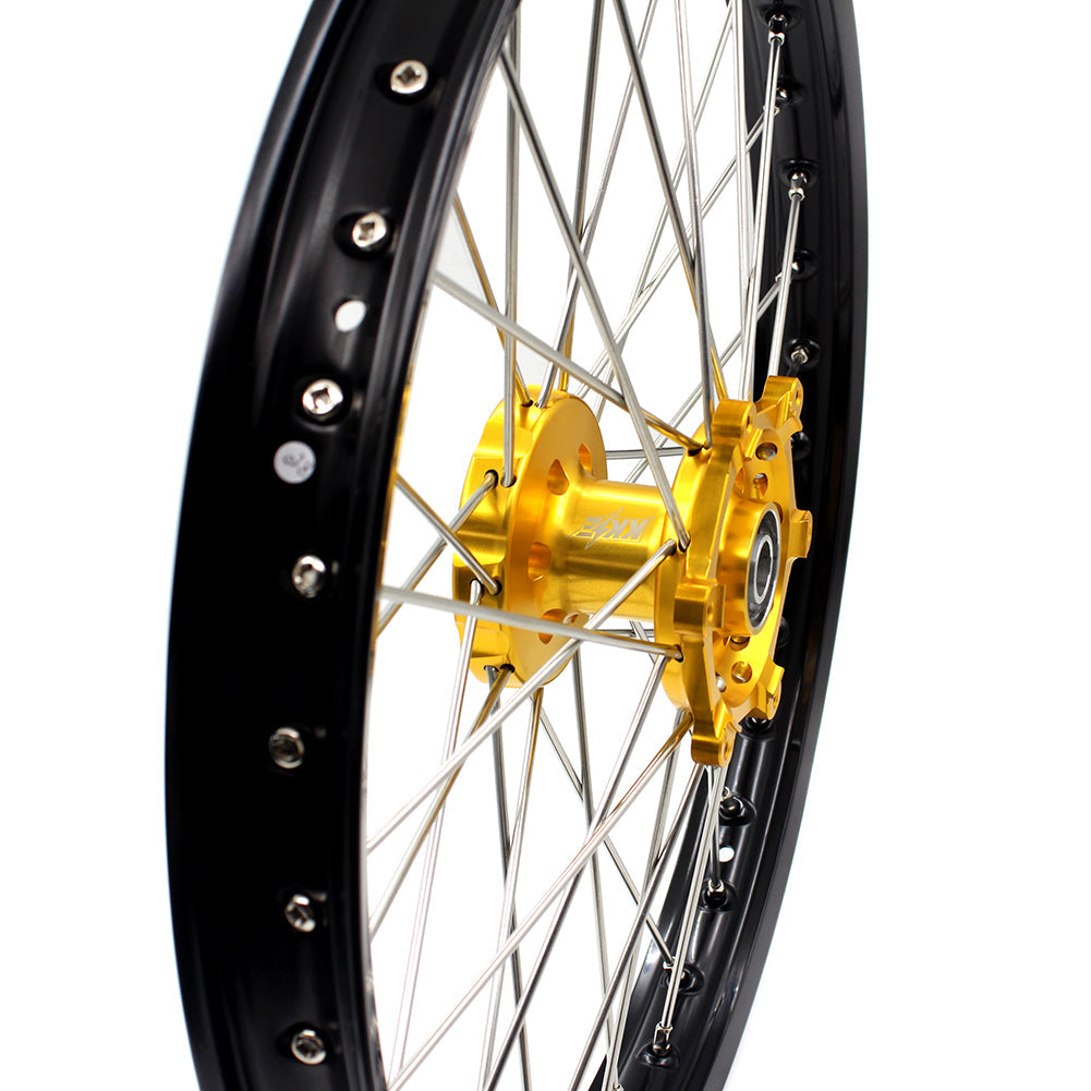 KKE 21 & 19 Wheels for Suzuki RMZ250 2007 RMZ450 2005-2024 Gold&Black - Howling Moto