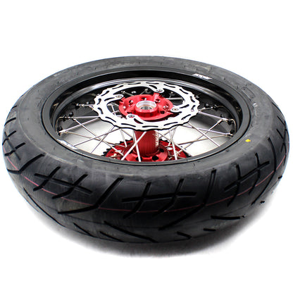 KKE 17 Inch Supermoto Wheels Tires for SUZUKI RMZ250 2007-2024 RMZ450 2005-2024 - Howling Moto