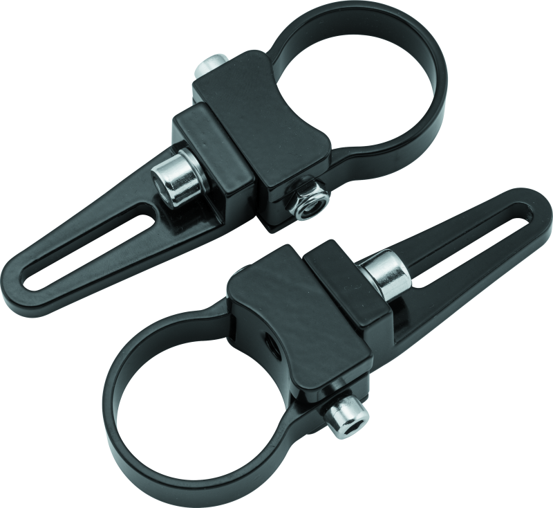 QuadBoss 1.5-inch LED mounting clamp for powersports equipment, durable black metal accessory for secure light installation