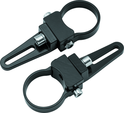 QuadBoss 1.5-inch LED mounting clamp for powersports equipment, durable black metal accessory for secure light installation