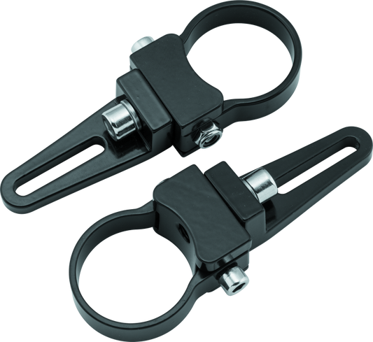 QuadBoss 1.5-inch LED mounting clamp for powersports equipment, durable black metal accessory for secure light installation