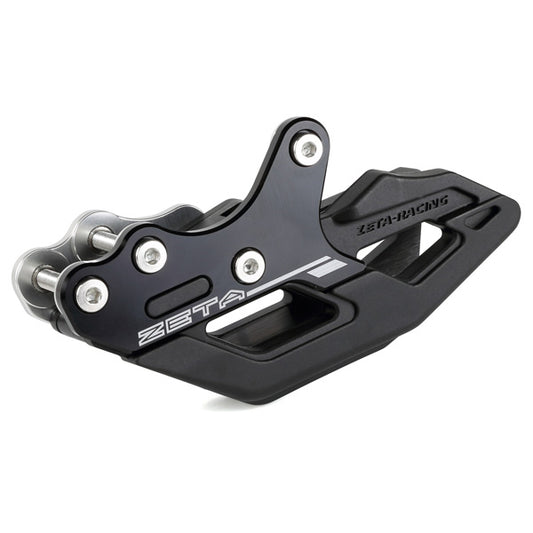 ZETA 3D chain guide for Kawasaki motorcycles, part number ZE82-1110, showing the black plastic guide with mounting brackets.