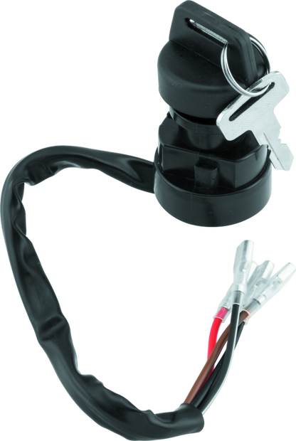 QuadBoss replacement ignition switch for Polaris models, part No. 403157, shown mounted on the ignition panel.