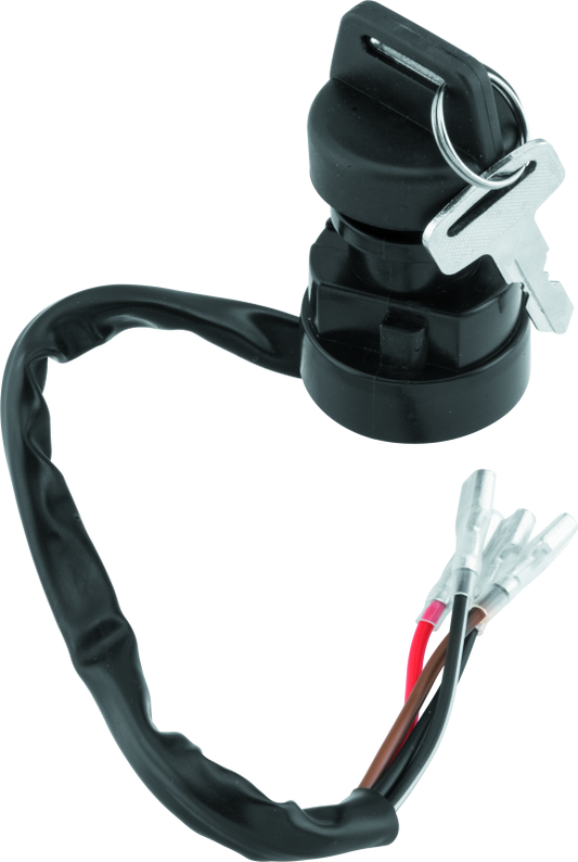 QuadBoss replacement ignition switch for Polaris models, part No. 403157, shown mounted on the ignition panel.