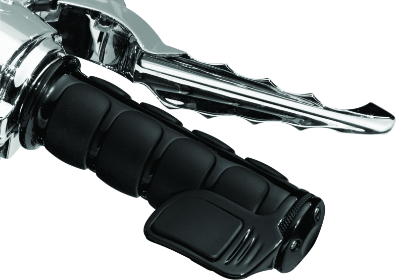 Kuryakyn ISO motorcycle grips for metric cruisers in black, featuring non-slip surface and vibration dampening for comfortable handling.