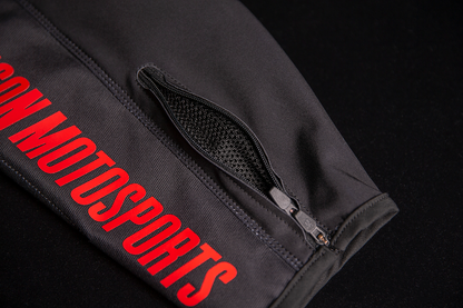 Gray ICON Airform Battlescar™ jacket by Bill's Exhausts, medium size, with detailed armored design and sleek style.