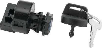 QuadBoss ignition switch for Polaris ACE 150 EFI and Trail Boss models, featuring a key slot and sturdy black housing.