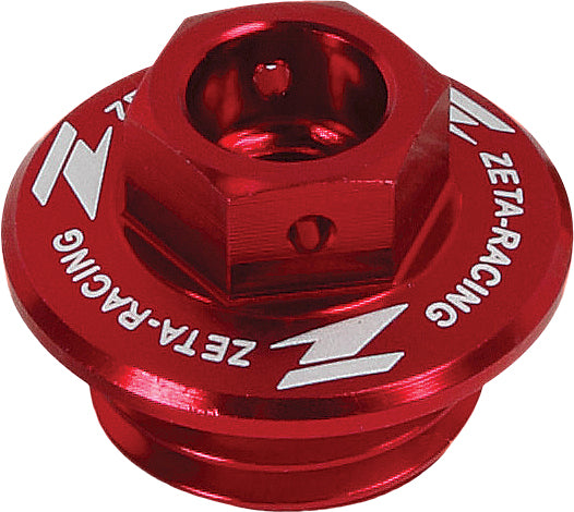 ZETA, ZETA Oil Filler Plug Red with CNC Machined Aluminum Dipstick (Part ZE89-2310)