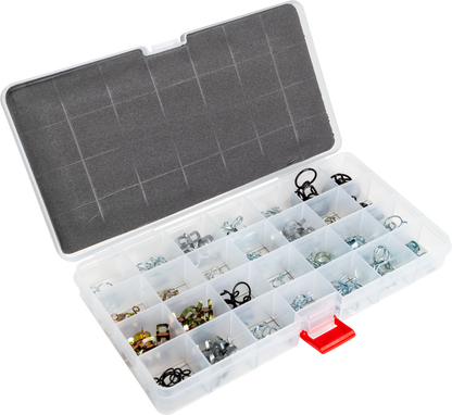 ALL BALLS Fuel Line Clamp Kit FS00038, OEM-quality replacement for automotive fuel systems, shown with clamps on a white background.