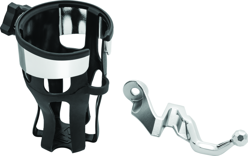 Kuryakyn Reflex drink holder for Honda Goldwing GL1800, chrome passenger mount with secure grip and stylish finish.