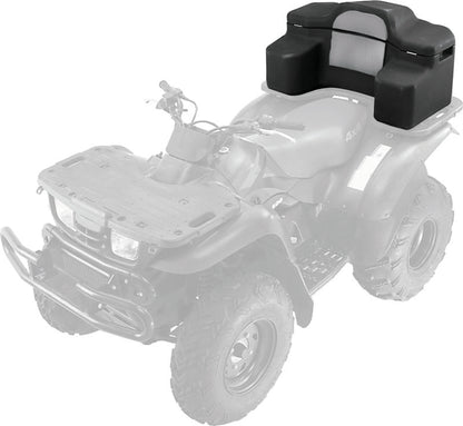Black QuadBoss UTV cover for Polaris Ranger Crew, RZR XP 900 & 1000, Kawasaki Mule, shown draped over the vehicle in outdoor setting.
