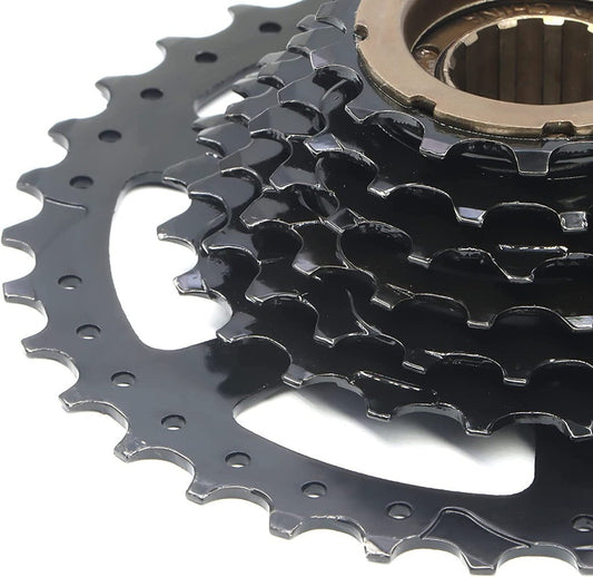 Hycline 7-speed 14-34T bike freewheel with metal cogs, suitable for bicycle cassette and freewheel replacement.