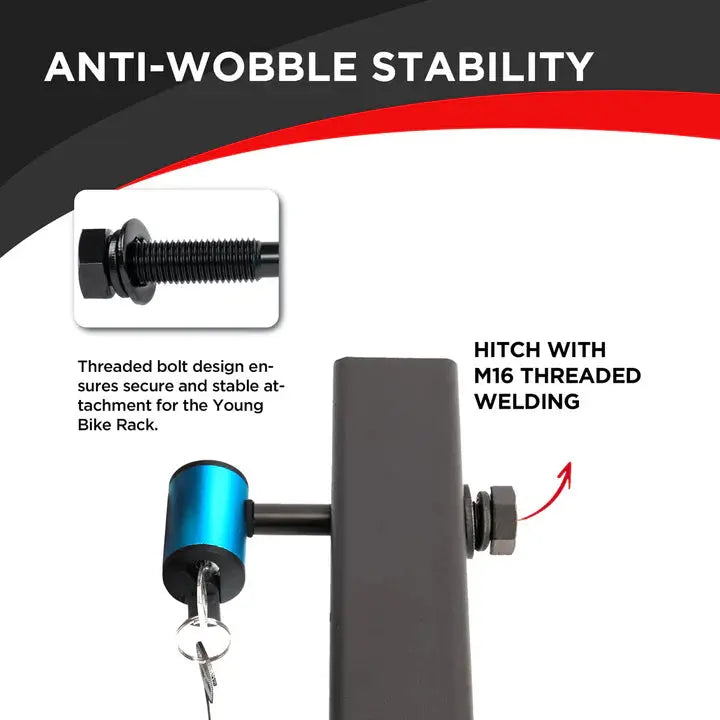 M16 Hitch Receiver Locking Pin for Bike Racks - Howling Moto