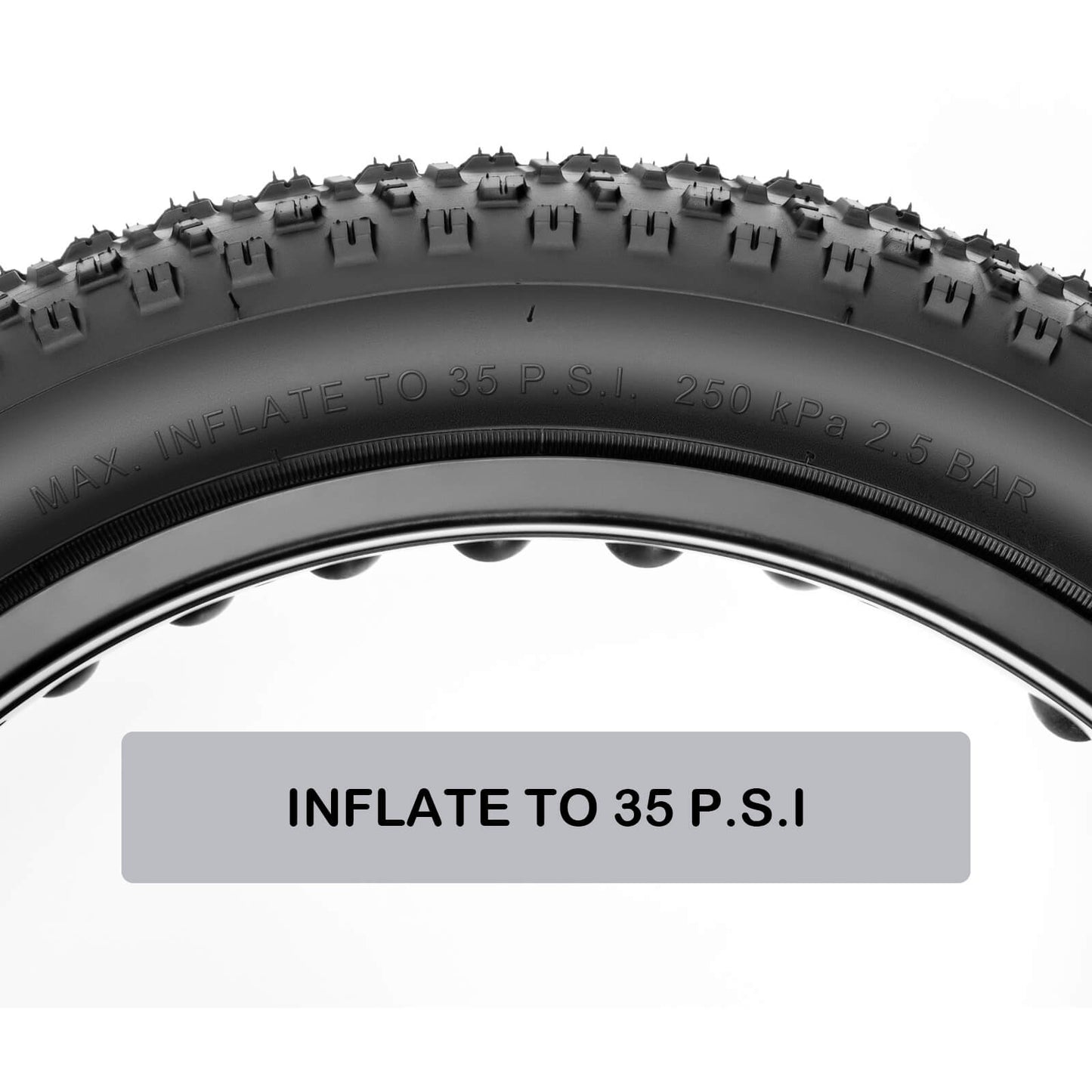 Hycline Raider E-Bike and Fat Bike Tire with rugged tread pattern, suitable for off-road adventures and tough terrains.