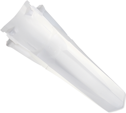 White ACERBIS rear fender for motorcycle, durable body part with sleek design, suitable for various bike models.