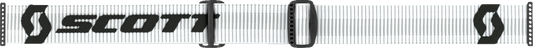 Bill's Exhausts SCOTT Fury Goggle in white with black accents, showing the snug fit and adjustable strap design.
