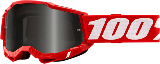 100% Accuri 2 Sand Goggles - Red - Smoke 50020-00005 - Howling Moto
