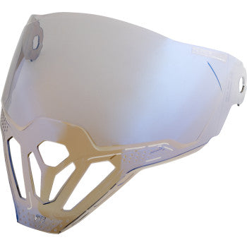 Bill's Exhausts ICON Airflite™ ForceShield™ helmet part in RST Bronze, showing detailed close-up of the helmet's shield and design.