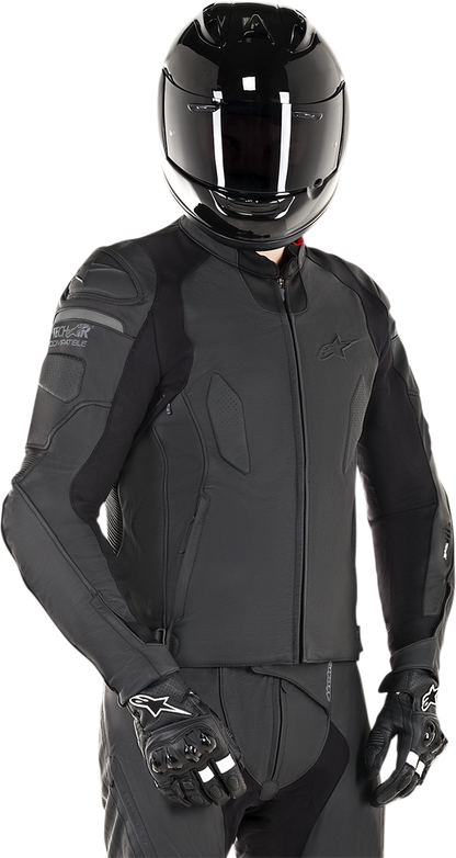 Black Alpinestars Specter jacket in US size 42 / EU size 52, shown with front view and detailed fabric texture.