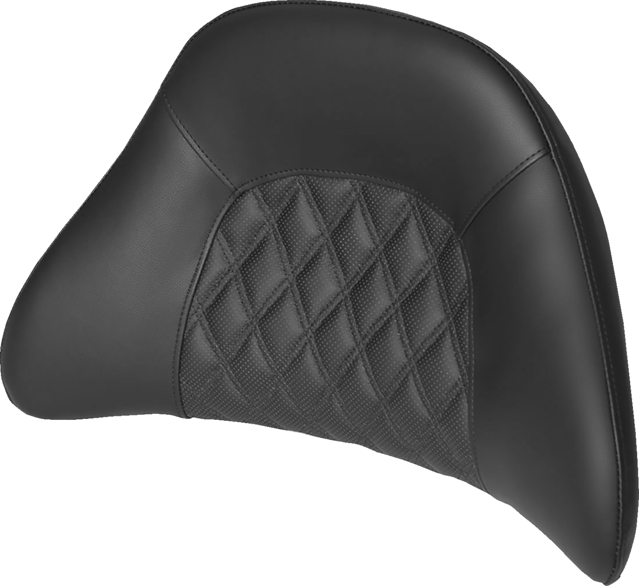 Black SADDLEMEN Tour-Pak backrest pad cover with lattice stitching, designed for motorcycle seats by Bill's Exhausts.