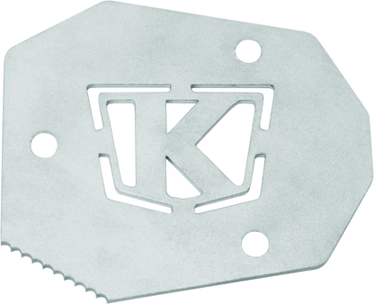 Kuryakyn Lodestar Kickstand Shoe for BMW R1200GS with tire bead breaking tool, providing enhanced stability and support.