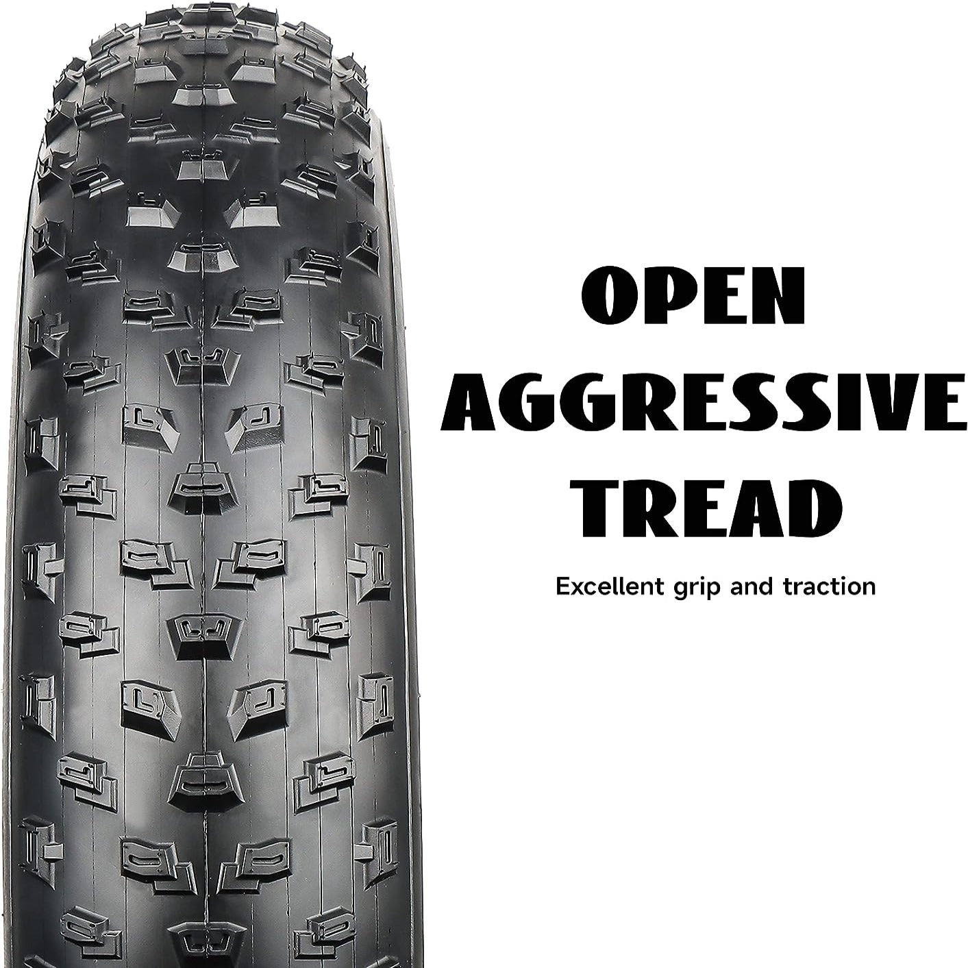 Hycline Tumble E-Bike and Fat Bike Tire, rugged off-road tire with deep treads for durable cycling performance
