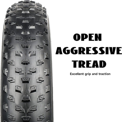 Hycline Tumble E-Bike and Fat Bike Tire, rugged off-road tire with deep treads for durable cycling performance