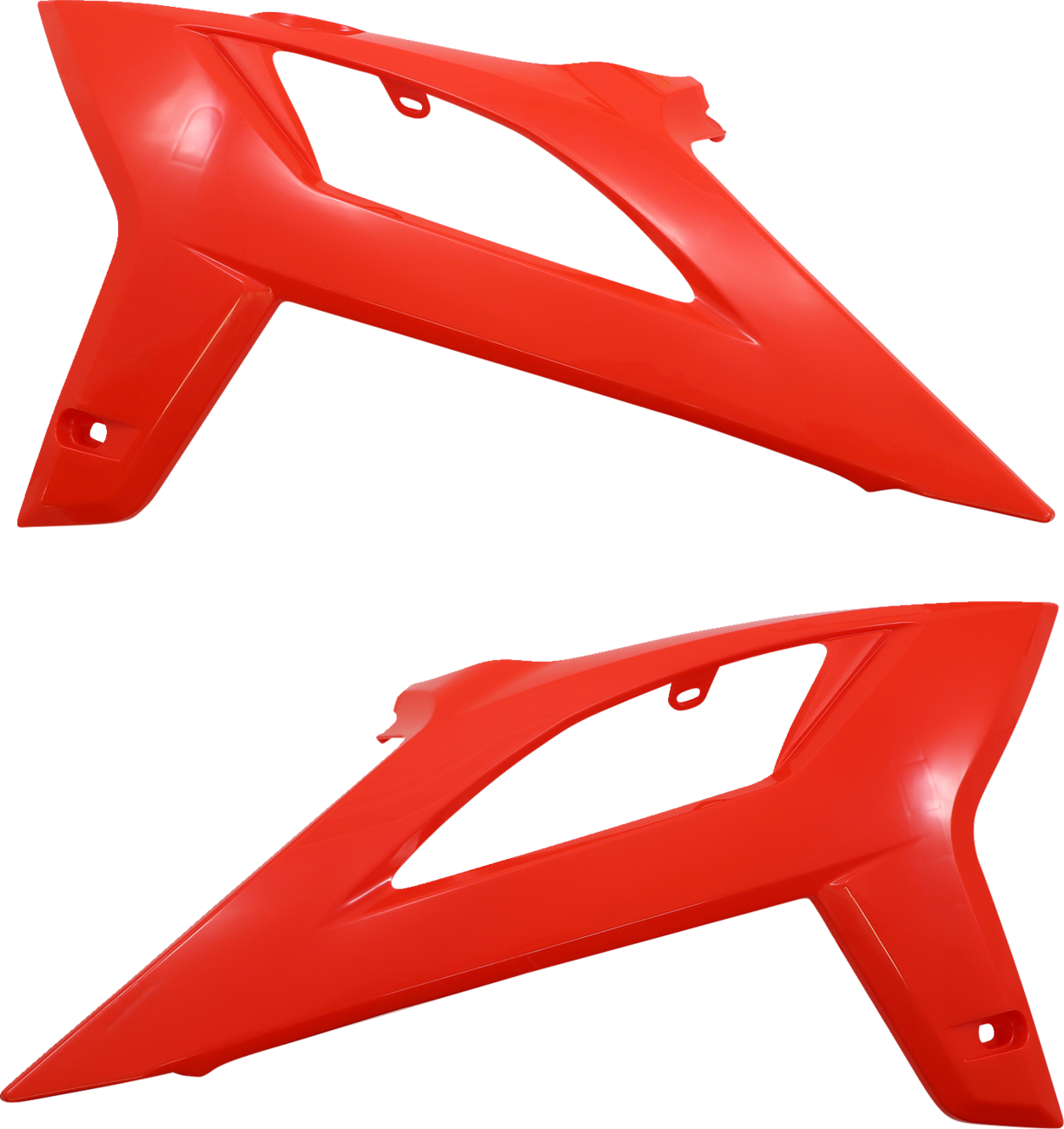 ACERBIS OEM Red Standard Replacement Body Kit for motorcycles, shown with red body panels and mounting details.