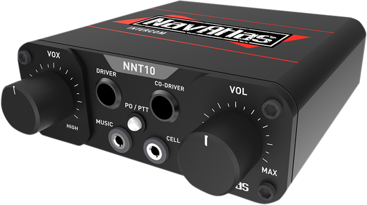 Bill's Exhausts NAVATLAS NNT10 Compact Intercom System engine with sleek design and control interface.