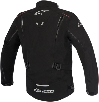 Black Alpinestars Yokohama Drystar® motorcycle jacket, XL size, with visible protective features and stylish design.