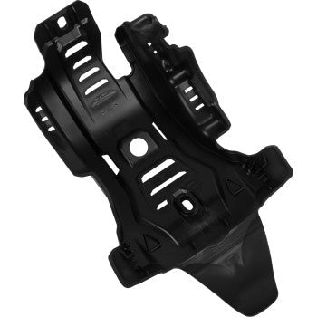 Black Acerbis skid plate for Beta 250/300 RR 2T 2024 motorcycle, mounted on the bike's underside for protection.