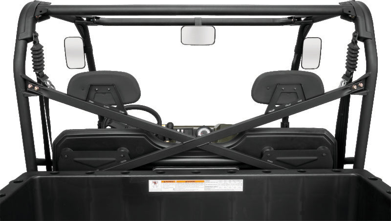 QuadBoss universal rear and side view mirror for powersports vehicles, showing the adjustable mirror with mounting hardware.