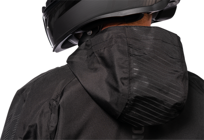 Bill's Exhausts ICON PDX3™ Black Jacket in XL, front view showing sleek design and zipper details
