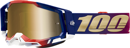100% Racecraft 2 Goggles - United - True Gold 50010-00009 - Howling Moto
