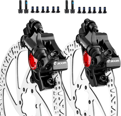 Hycline ZOOM XTECH HB-100 hydraulic disc brake caliper with dual pistons for mountain bikes, eBikes, and scooters.