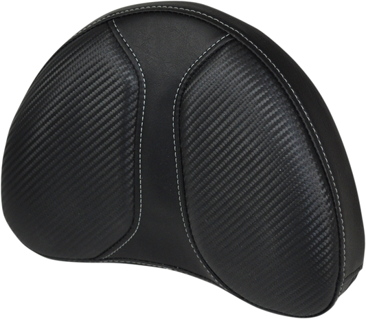 SADDLEMEN Dominator Sissy Pad seat with cushioning and straps, designed for comfortable motorcycle rides.