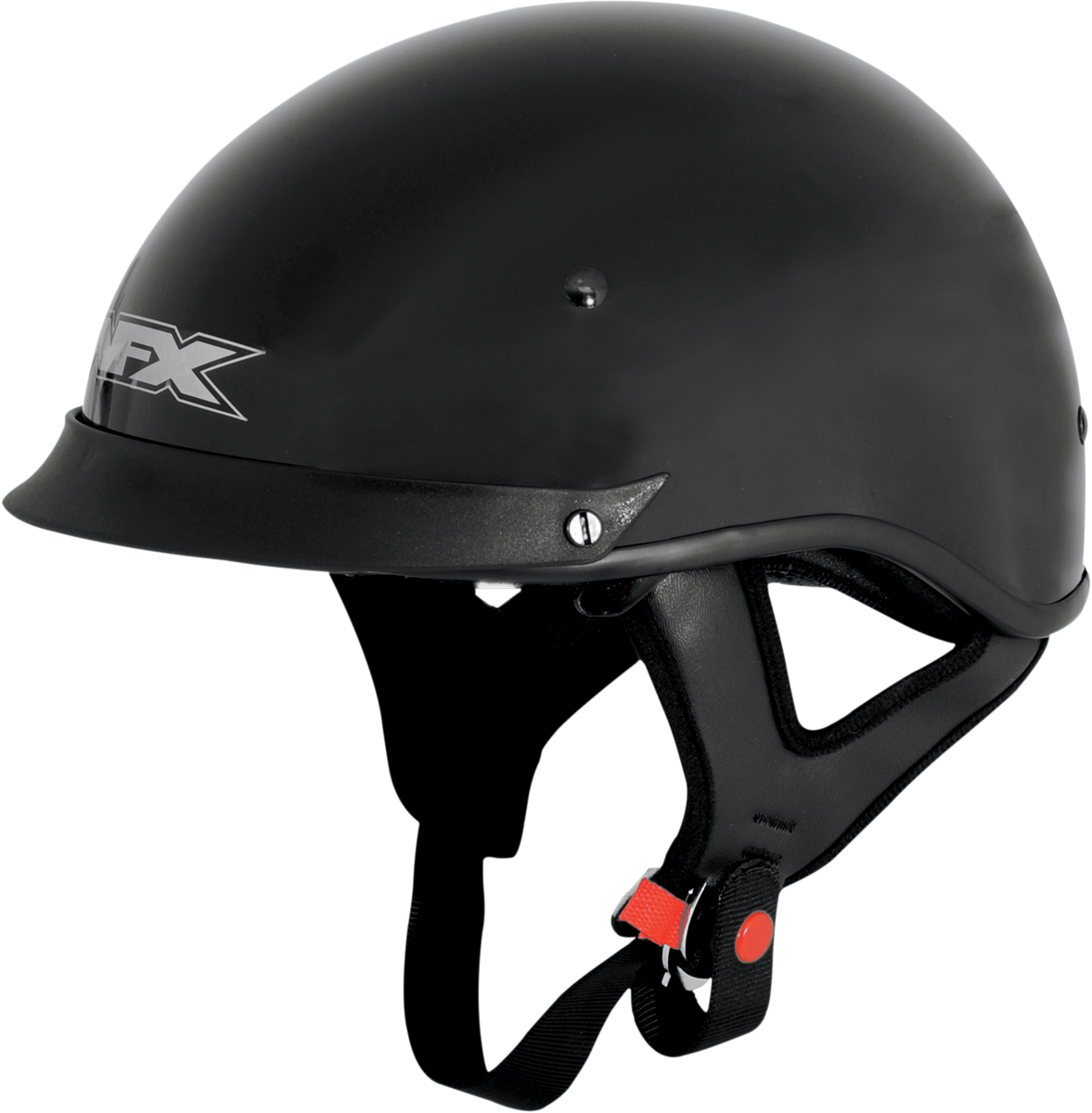 Gloss black AFX FX-72 motorcycle helmet in 2XL size with clear visor and aerodynamic design, branded by Bill's Exhausts.
