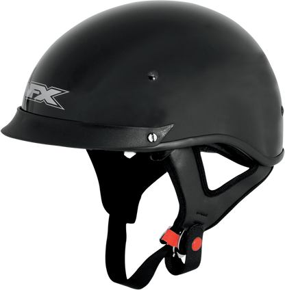 Gloss black AFX FX-72 motorcycle helmet in 2XL size with clear visor and aerodynamic design, branded by Bill's Exhausts.