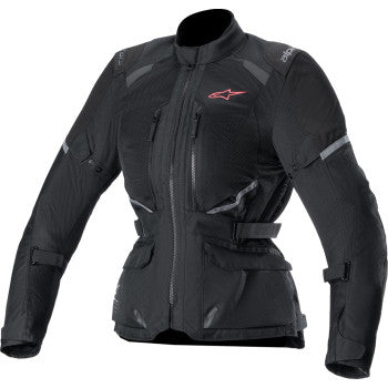 Black ALPINESTARS Stella Andes Air Drystar® motorcycle jacket in large size, featuring protective armor and breathable fabric.