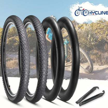 Hycline Baxon XC mountain bike tire, 27.5x2.125 inch, with knobby tread for off-road cycling on rugged trails.