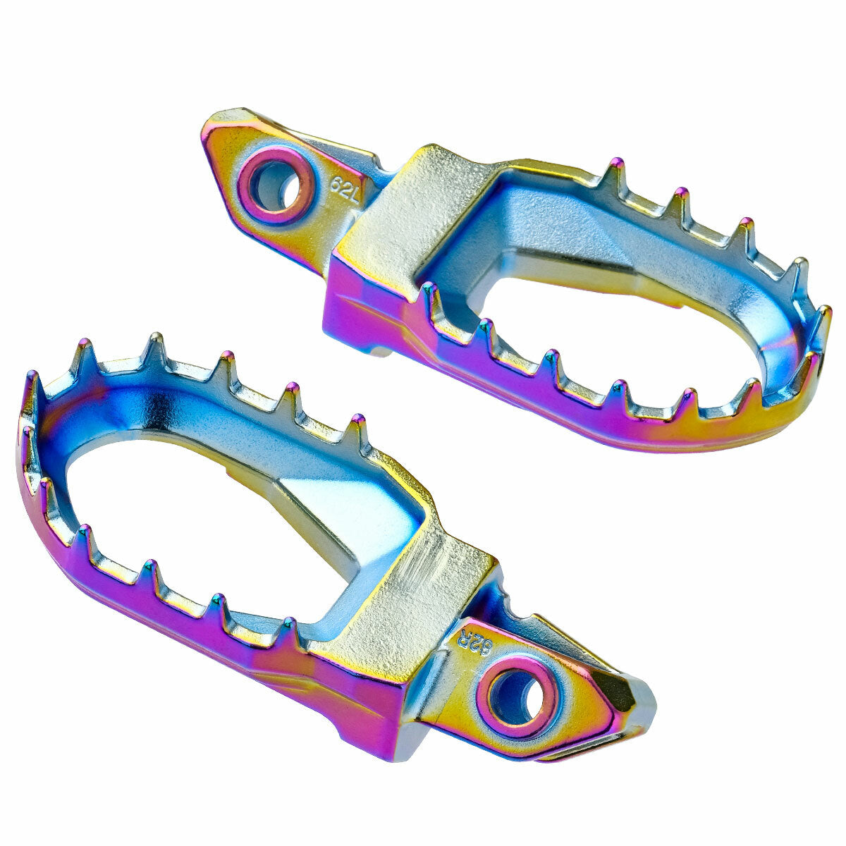 ZETA Max Foot Peg for motorcycle, heavy-duty chrome-moly steel with oilslick finish, durable foot peg for off-road riding.