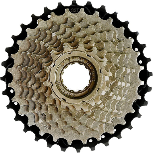 Hycline 9-speed bike freewheel with 13-32T gear range, mounted on a bicycle cassette for smooth shifting and durability