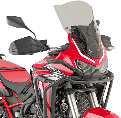 GIVI D1179S smoke motorcycle windshield offering enhanced wind protection and stylish design for motorcycle riders.