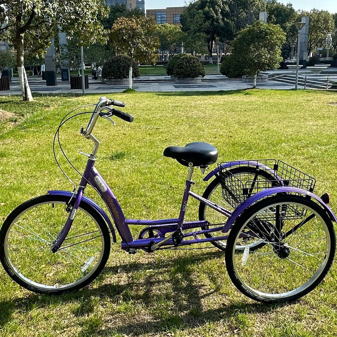 Hycline Knus KT03 26-inch adult tricycle with sturdy frame and three wheels, ideal for comfortable urban riding.