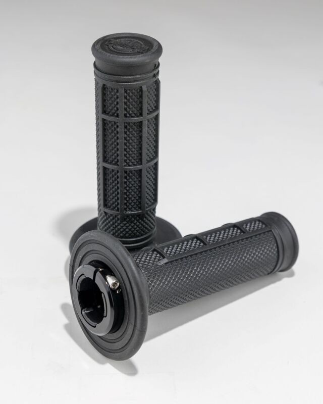 ProTaper, ProTaper Pro Series Clamp-On 1/2 Waffle Black/Black Hand Grips for Powersports