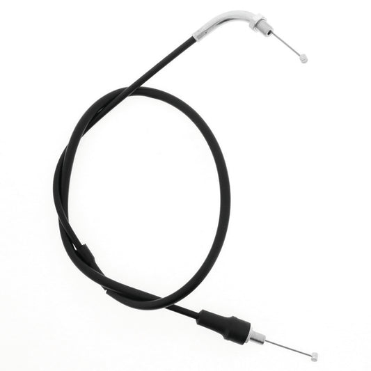 QuadBoss throttle cable for Honda ATC250ES and TRX400EX, showing the black cable with metal connectors and protective sheath.