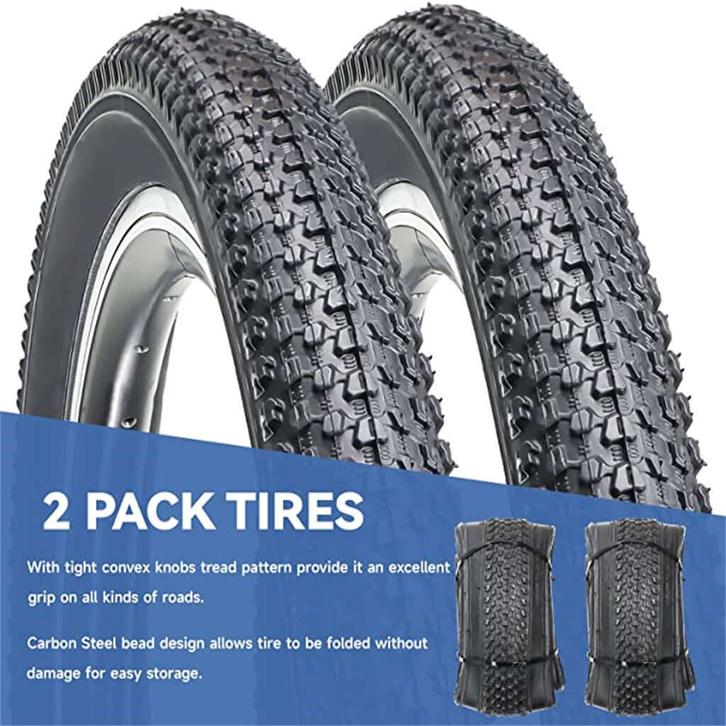 Mountain Bike Tires (2-Pack) - 20/24/26 Inch